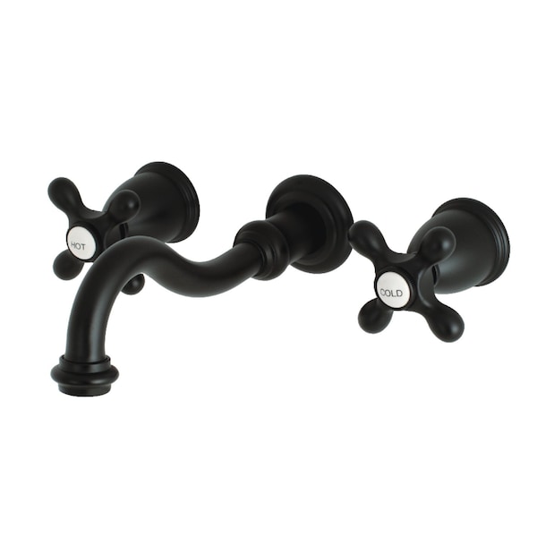 Roman Tub Faucet, Matte Black, Wall Mount